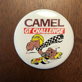 Vintage Camel Cigarettes Gt Challenge Joe Camel Button Pinback 2 " Diam