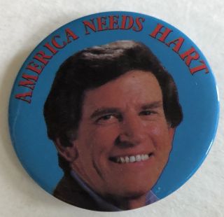 Gary Hart Vintage Campaign Pin