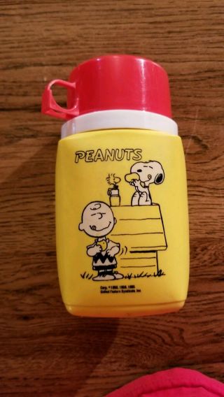 Vintage Peanuts Thermos For Child 