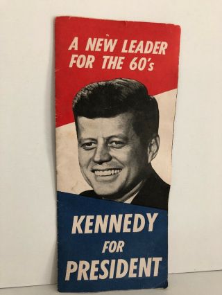 1960 John Kennedy For President Campaign Flyer Pamphlet Patriotic