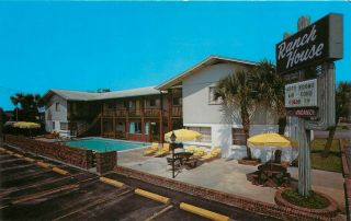 Ranch House Motel Myrtle Beach Nc North Carolina Chrome Postcard 1960s
