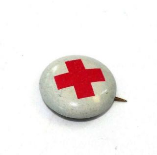 Vintage Wwii American Red Cross Pinback Button Pin Celluloid 1940 