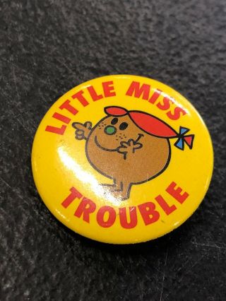 Little Miss Trouble Mr.  Men And Little Miss Button Pin