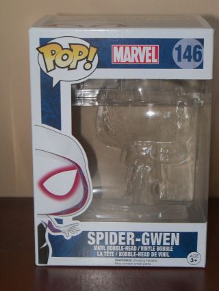 Funko Pop 146 Spider - Gwen Spider Gwen Marvel Spider Man Box & Insert
