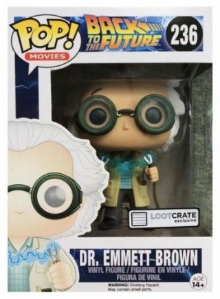 Funko Pop Dr.  Emmett Brown 236 - Loot Crate Exclusive - Back To The Future
