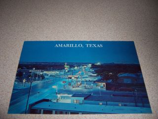 1960s Gas Stations On Rt.  66 Amarillo Texas Tx.  Vtg Postcard