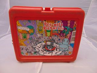 1987 Pee Wee Playhouse Herman Toys Lunch Box No Thermos Red Color White Handle
