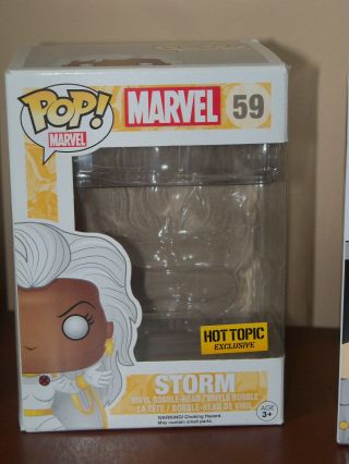 Funko Pop 59 Marvel Storm Empty Box And Insert Hot Topic Exclusive