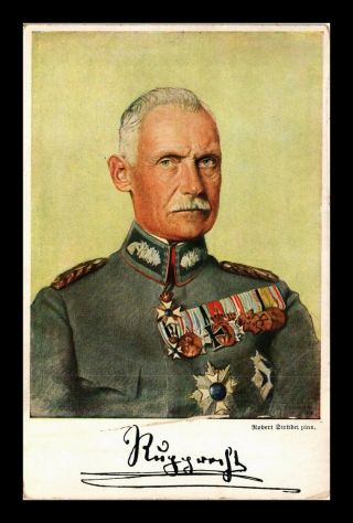 Dr Jim Stamps Portrait Military Officer Topical Signed Germany Postcard