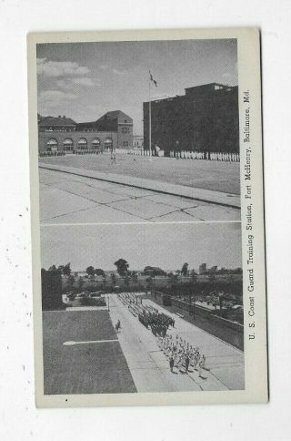 Photo Postcard Coast Guard Training Station Fort Mchenry Baltimore Md R824