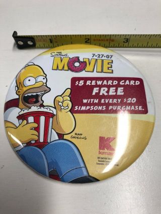 Vintage Kmart Promo The Simpsons Movie Dvd Pin N4