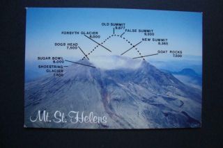 268) Mt St Helens Wa Postcard Northeast View Of The Volcano Mountain Profile