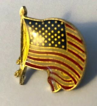 Pin Patriotic Waving American Flag United States Lapel Hat Pin Tie Tack Military