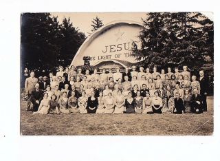 Old Real Photo Postcard Portland Oregon Apostolic Faith Camp 1930s