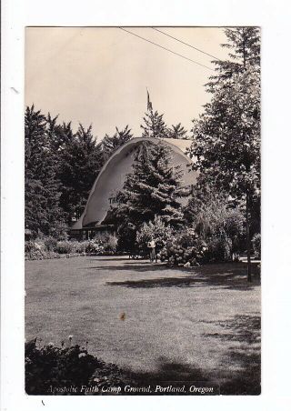 Old Real Photo Postcard Portland Oregon Apostolic Faith Camp Ground 1940s