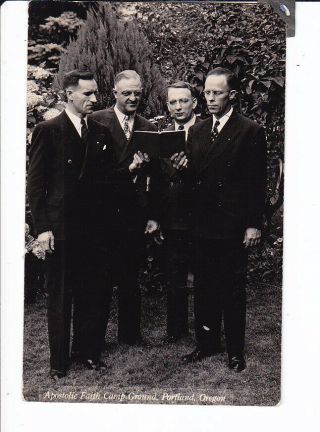 Old Real Photo Postcard Portland Oregon Apostolic Faith Camp Ground C.  1930s - 1940