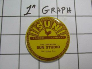 Vintage Pinback Button - Sun Record Company / Sun Studio - Memphis Tn - Exc Cond