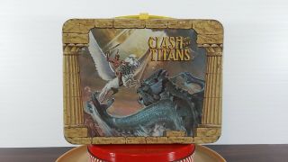1980 " Clash Of The Titans " King - Seeley Metal Lunchbox With Thermos