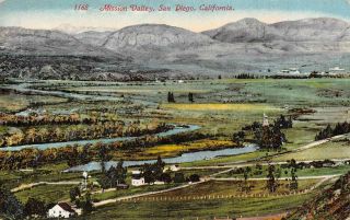 Mission Valley,  San Diego,  California C1910s Vintage Postcard