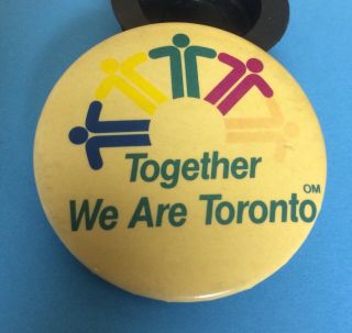 Together We Are Toronto Vintage Pinback Button - Diverse / Multicultural