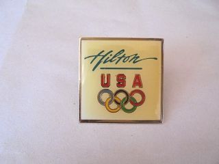 Vintage Hilton Hotels Usa Olympic Team Booster Pin