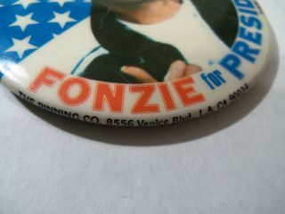 1976 FONZE for President Pin Back Button 2