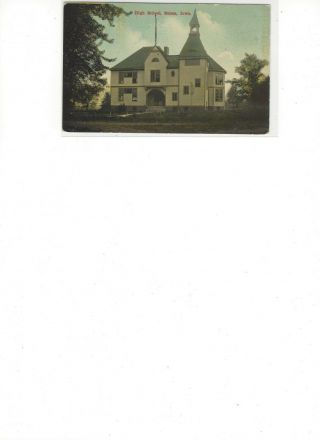 Salem Iowa - - High School - C 1915 Postcard