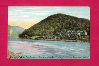 Thurmond,  Wv,  Postcard View Of Dunglen Hotel And River From C & O Rr Station