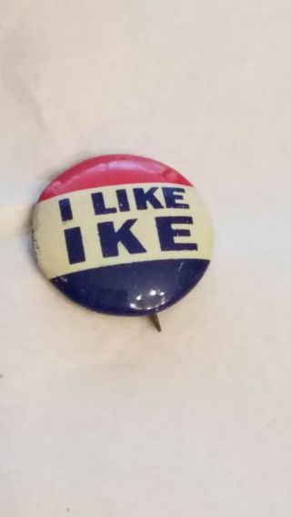 1950s Eisenhower Pin I Like Ike Pinback Campaign Button Authentic