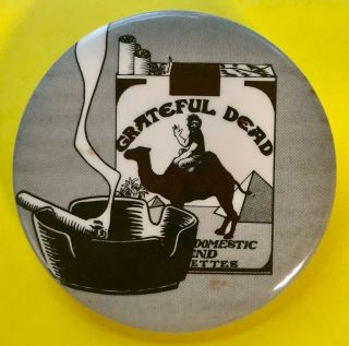 The Grateful Dead Jerry Garcia On A Pack Of Cigarettes Pinback 2 1/4 "