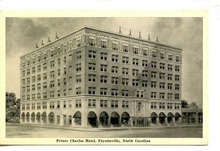 Prince Charles Hotel - Fayetteville - North Carolina - Vintage Advertising Postcard