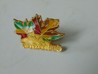 Vintage Collectible Pin: Toronto Maple Leaf Design Gold Tone Pin Jewelry