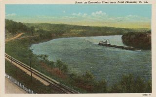 (y) Point Pleasant,  Wv - Scenic View Of Kanawha River From Roadway