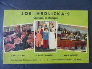 Ca1950 St Louis Missouri Joe Hrdlicka 