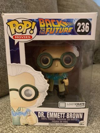 Funko Pop Back To The Future Dr Emmett Brown Loot Crate 236