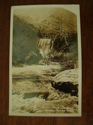 Old Vintage Rppc Photo Postcard Malibu Creek Dam Rancho Malibu Ca