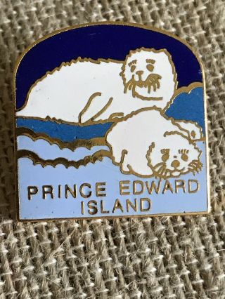 Vintage Prince Edward Island Baby Seal Lapel Hat Pin Canada