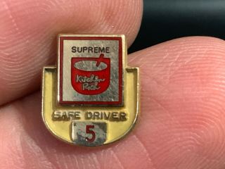 Supreme Kitchen Rich 1/10 10k Gold 5 Year Safe Driver Service Award Pin.