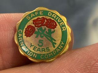 Carnation Company 5 Year Safe Driver 1/10 10k Gf Service Award Pin.
