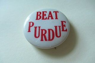 Vintage Indiana University Hoosiers College Football Pinback Button Beat Purdue