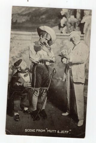 Vintage Theatre Scene Postcard,  Mutt & Jeff