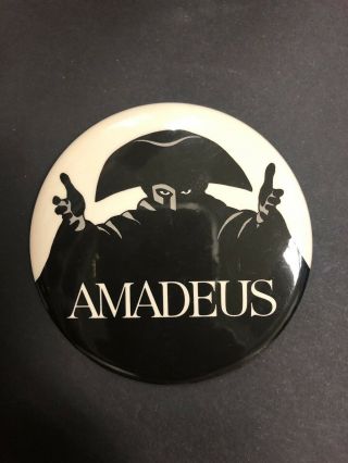 Vintage 3 " Amadeus Movie Promo Pinback Button Rare Collectible 1984