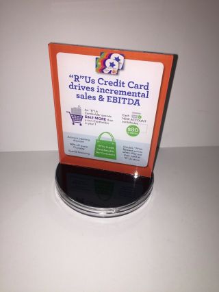 Exclusive Toys R Us Credit Card Spinner Advertisment For Employees In Store