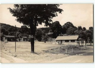 Port Henry York Ny Vintage Rppc Real Photo Sunrise Cabins On Route 22