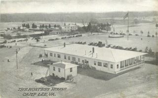 Camp Lee Virginia Birdseye View Of The Hostess House Wwi Era B&w
