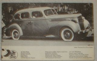 1944 Johnstown Advertising Packard Sedan Automobile Picture Postcard