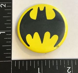 Vtg Dc Comics Official Batman Bat Symbol Dark Knight Gotham Pin Button Badge