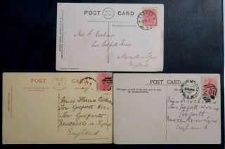 Australia,  South Wales 1905 - 7.  3 Postcards To Cochrane Family In Gosforth.