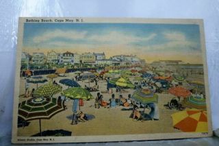Jersey Nj Beach Cape May Postcard Old Vintage Card View Standard Souvenir Pc