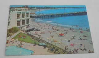 Vintage Postcard Santa Cruz Ca.  Pier,  Cowell Beach